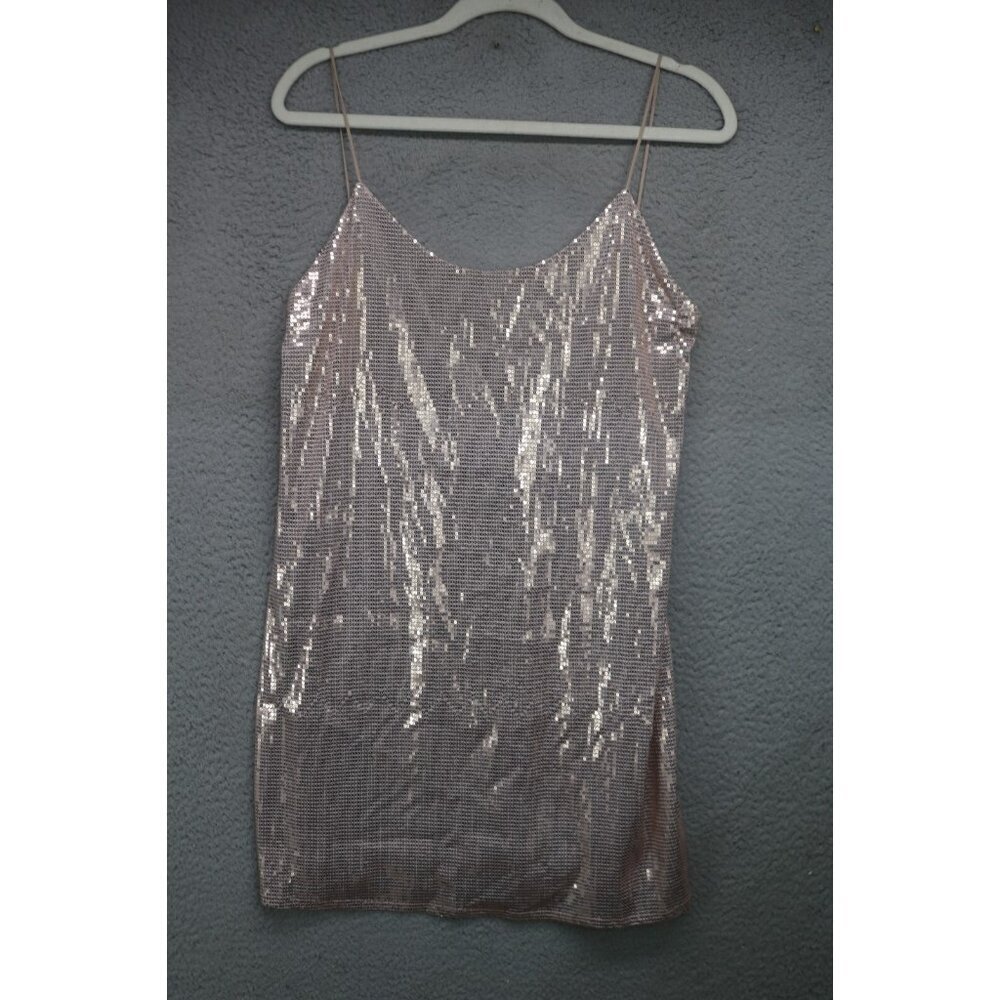 Zara Collection Allover Sequin Blackless Mini Dress-Medium-Cocktail-Party-Event